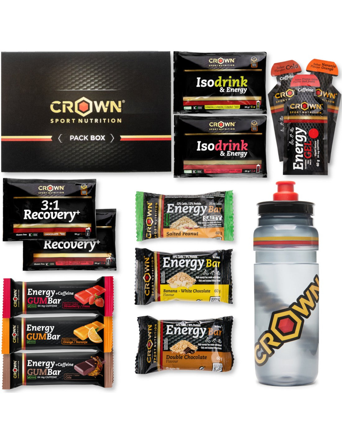Pack Endurance Tester 3.0 + Bidón 750 ml · Crown Sport Nutrition