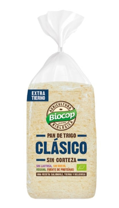 Pan de Molde Sin Corteza Clásico de Trigo · Biocop · 300 gramos