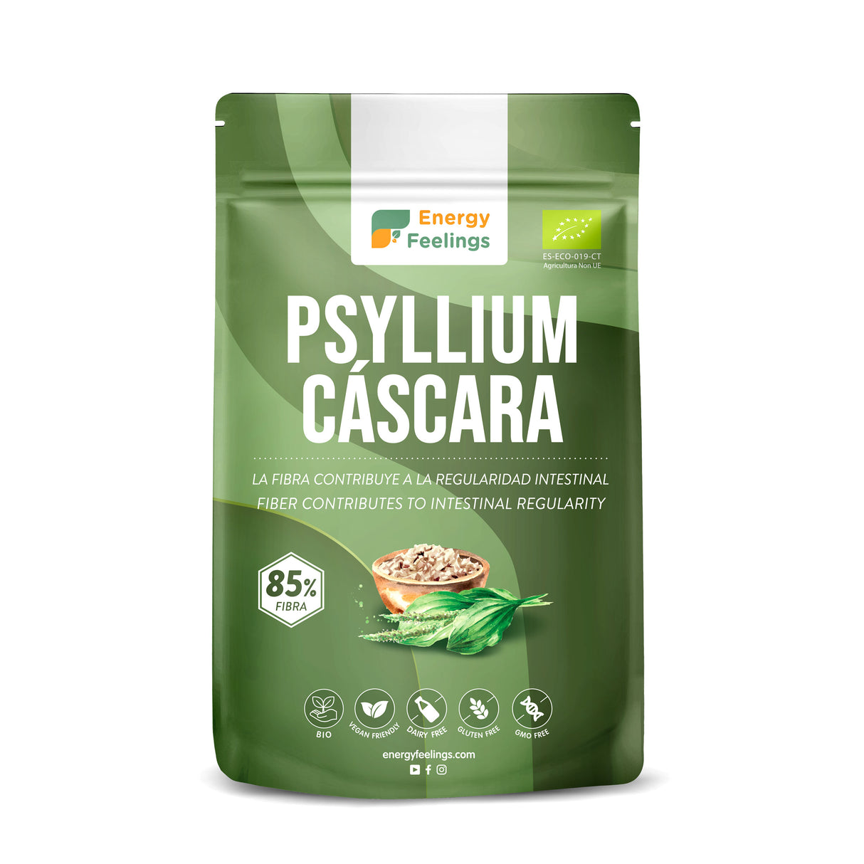 Cáscara de Psyllium en Polvo · Energy Feelings · 200 gramos