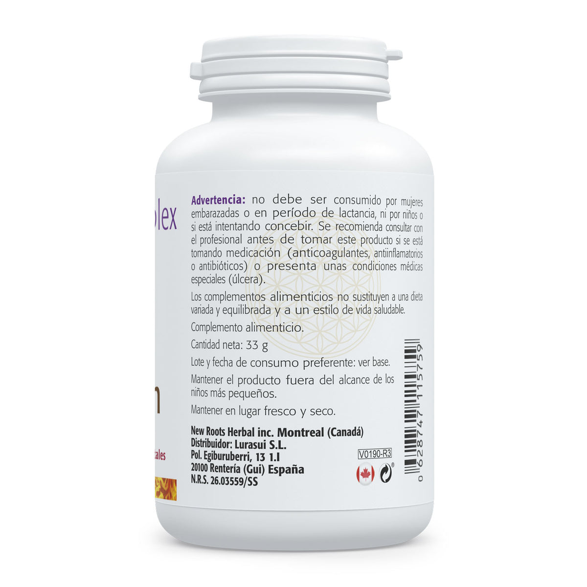 Quercitina Complex · Sura Vitasan — información nutricional bromelína