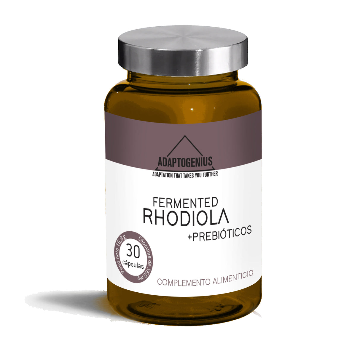 Fermented Rhodiola con Prebióticos · Adaptogenius · 30 cápsulas
