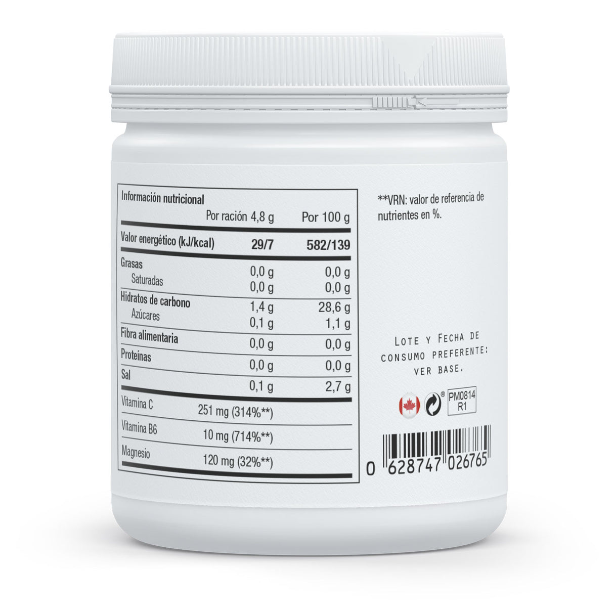 Re-lectrolites · Sura Vitasan — información nutricional electrolitos