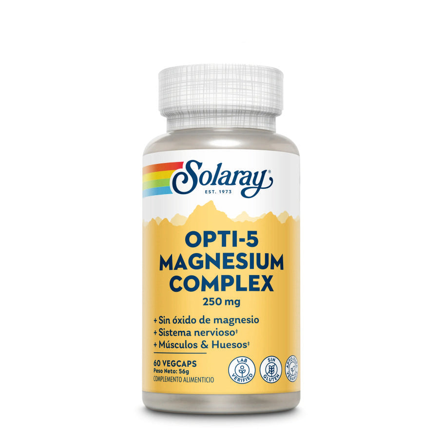 Magnesio Complex Opti 5 Solaray 60 cápsulas