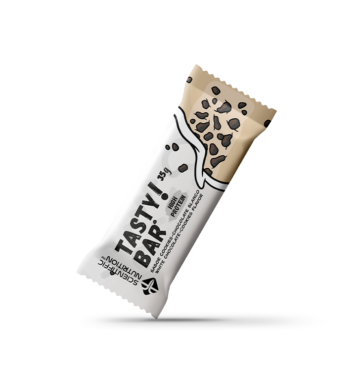 Barrita Proteica: Sabor Cookies-Chocolate Blanco · Scientiffic Nutrition · 35 gramos