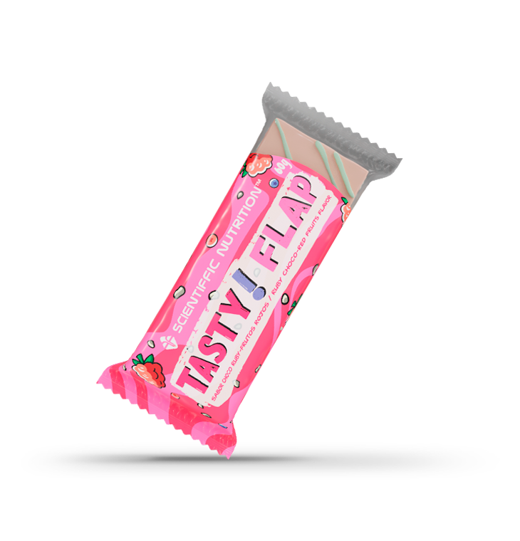 Tasty! Flap Sabor Choco Ruby-Frutos Rojos 60 gramos