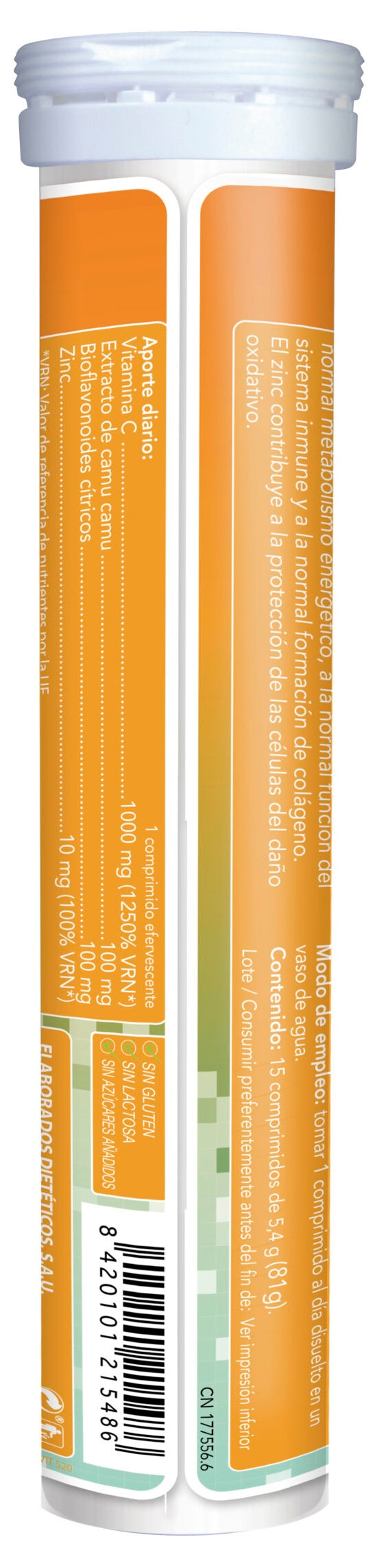Vit&Min Vitamina C · Eladiet · 15 comprimidos efervescentes