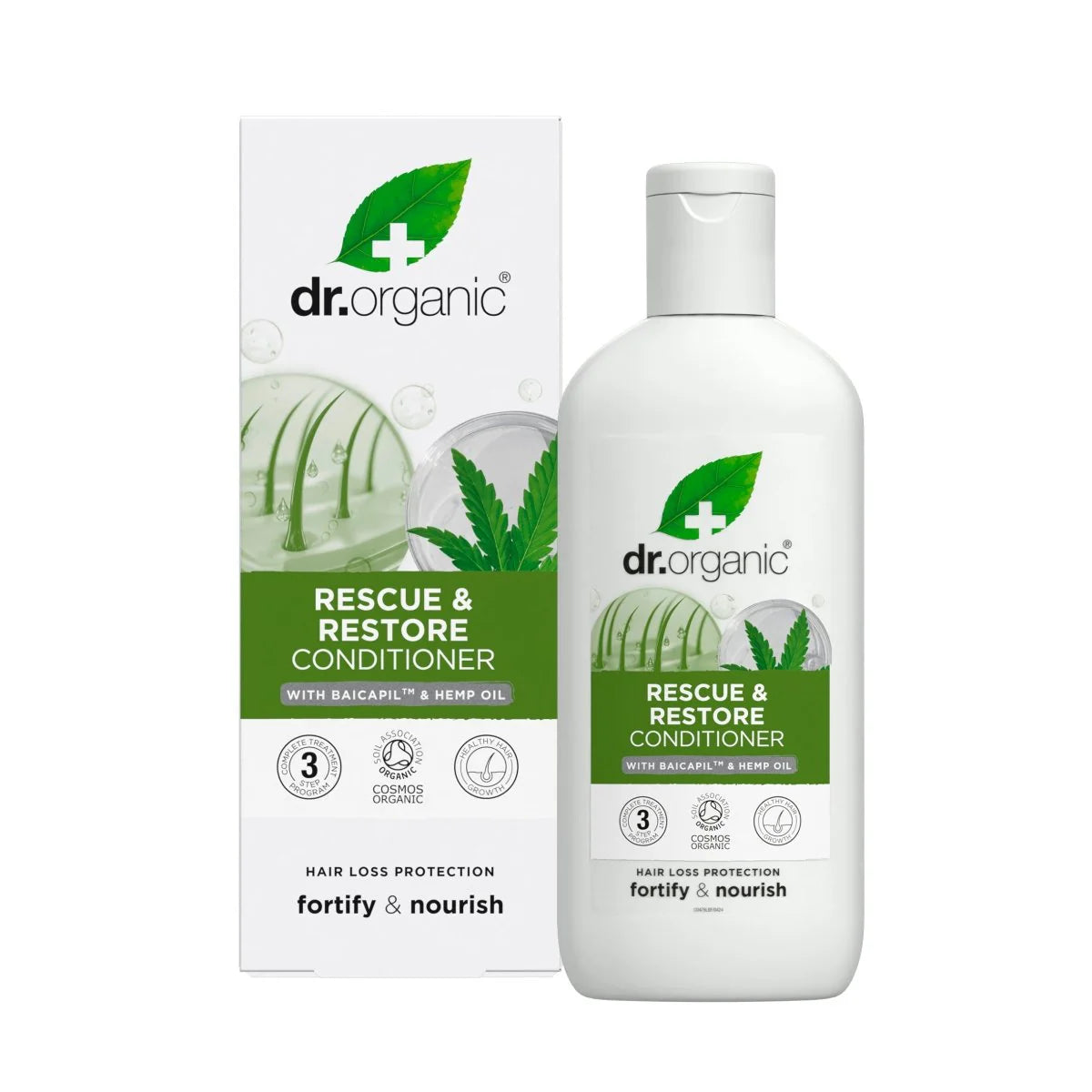 Acondicionador Rescate de Cáñamo · Dr Organic · 265 ml