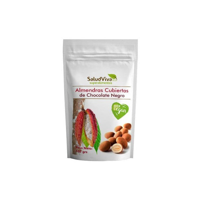 Almendras Cubiertas de Chocolate Negro Eco · Salud Viva · 100 gramos