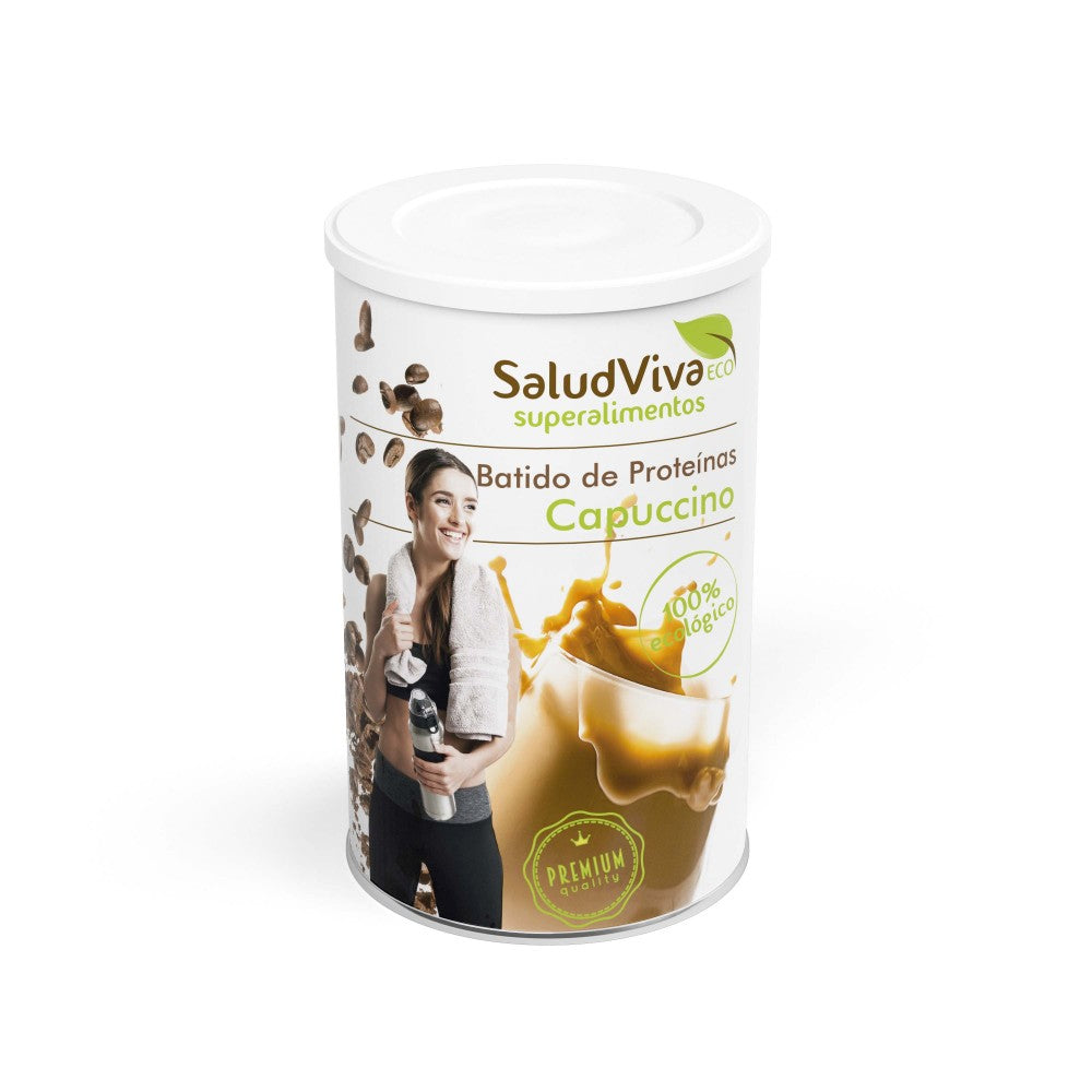 Batido de Proteínas de Capuccino Eco · Salud Viva · 320 gramos