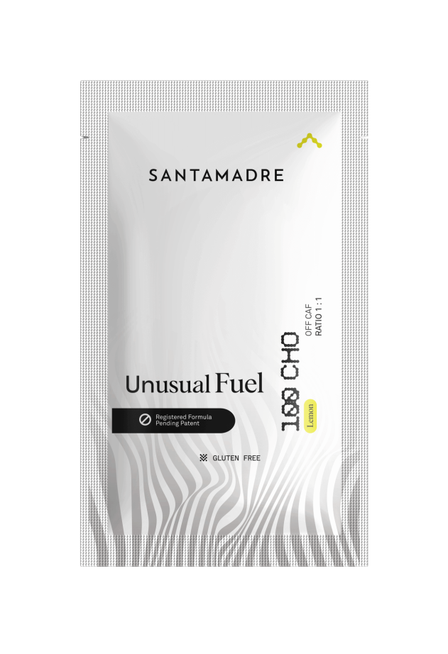 Unusual Fuel 100CHO OFF CAF: Sabor Limón · Santa Madre · 106 gramos