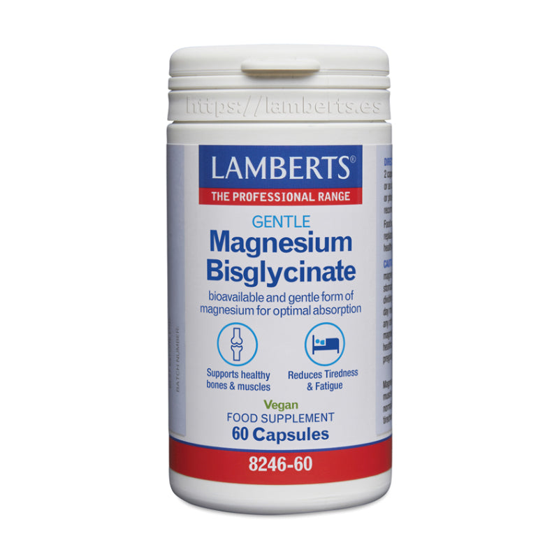 Magnesio Bisglicinato 150 mg · Lamberts · 60 cápsulas