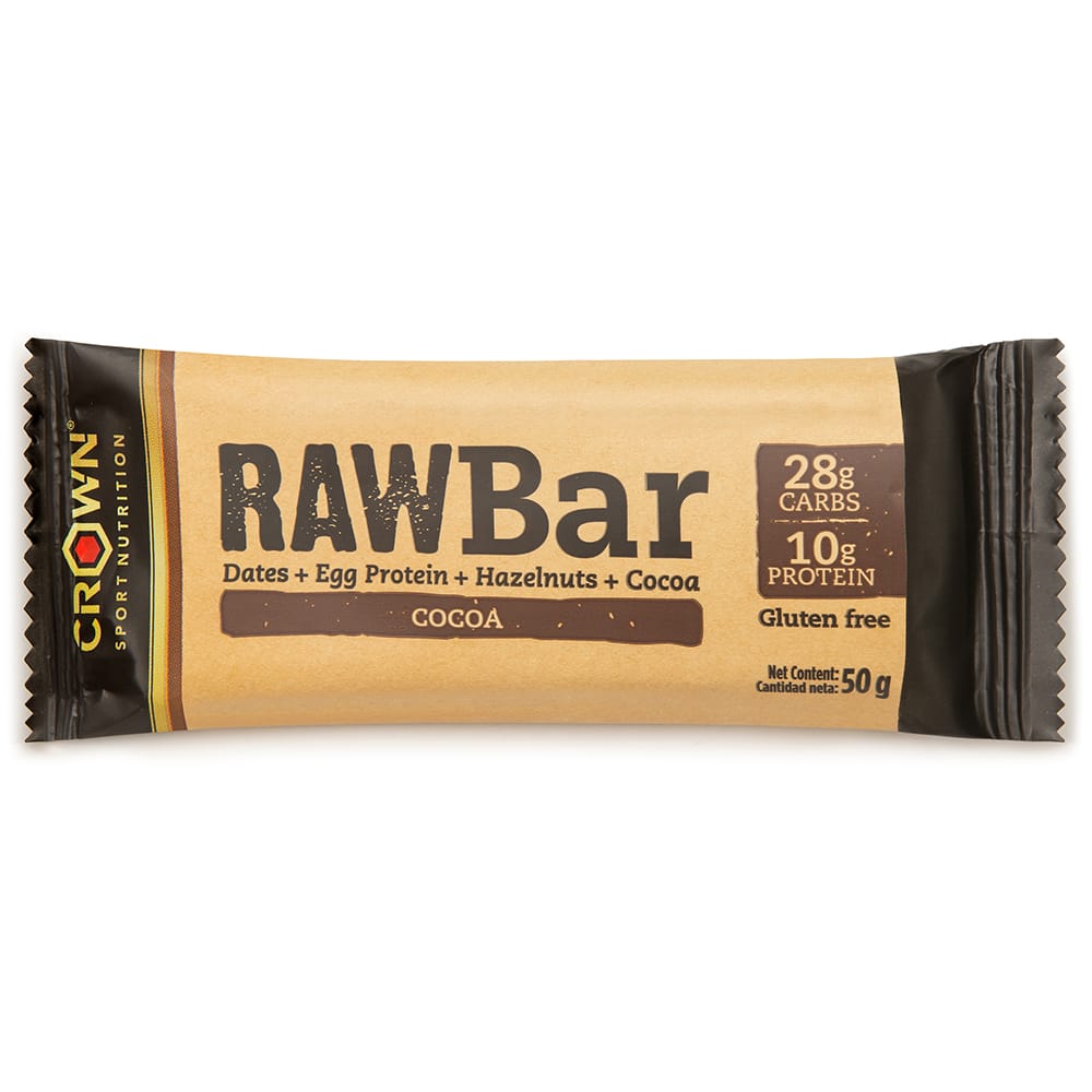Raw Bar: Sabor Cacao · Crown Sport Nutrition · 50 gramos
