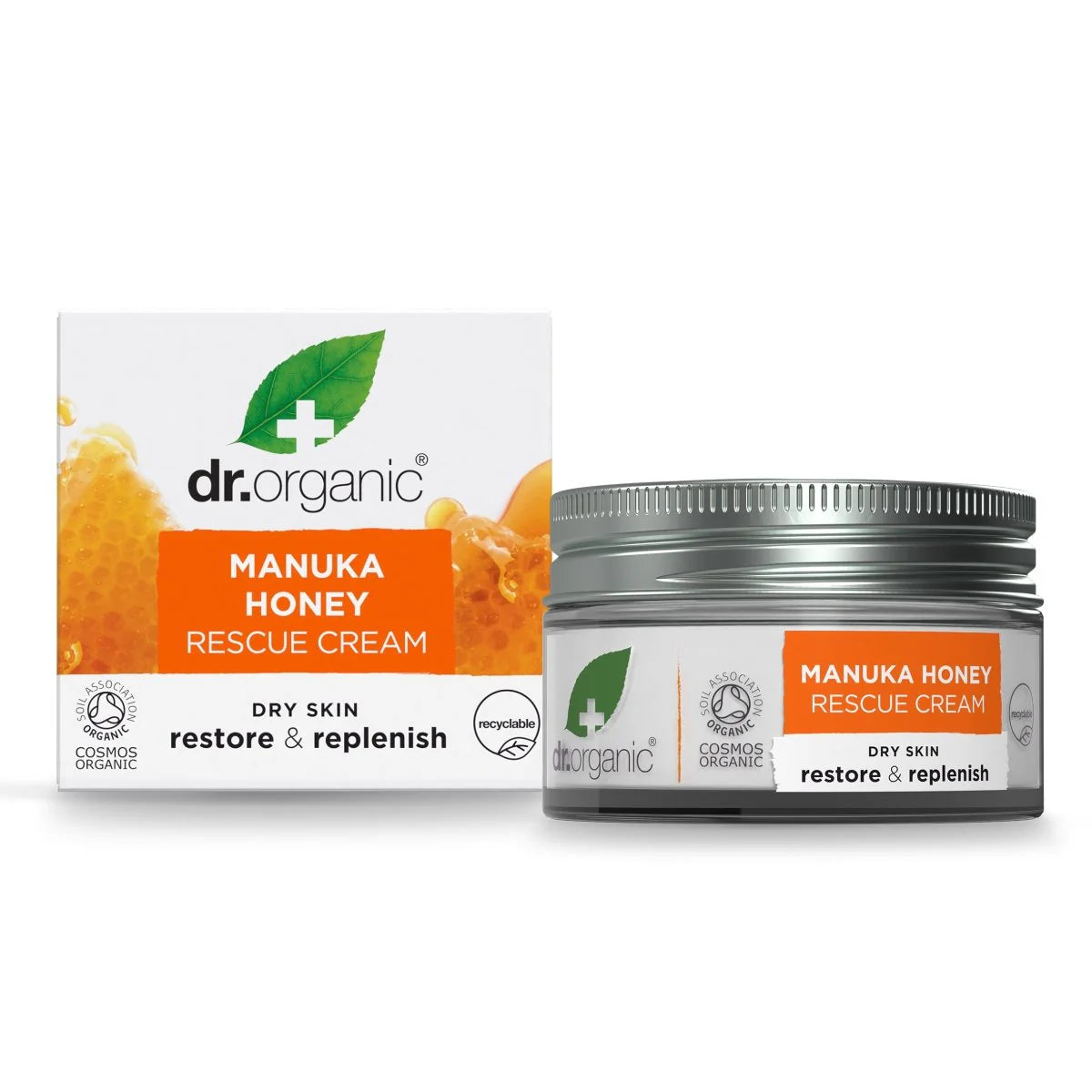 Crema de Rescate Miel de Manuka · Dr Organic · 50 ml