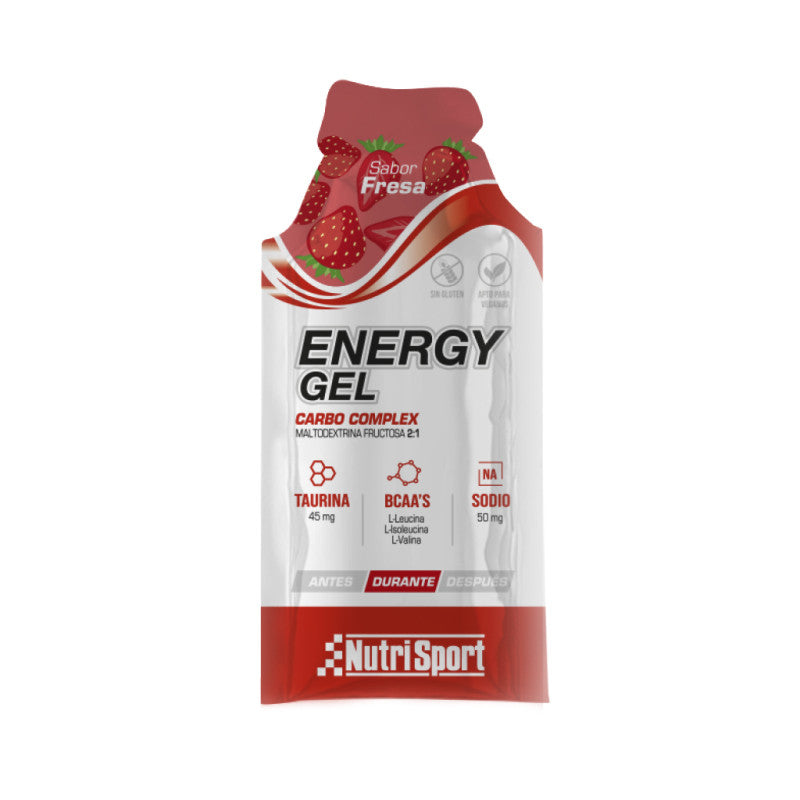 Energy Gel Fresa · Nutrisport · 35 gramos