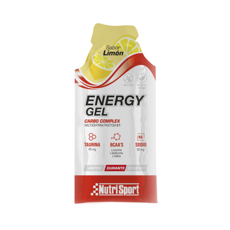 Energy Gel Limón · Nutrisport · 35 gramos