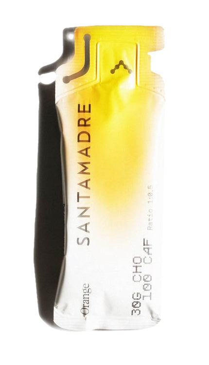 Gel Energético 30CHO 100 CAF: Sabor Naranja · Santa Madre · 60 gramos