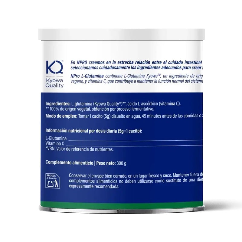 L-Glutamina · NPro Mibiota · 300 gramos