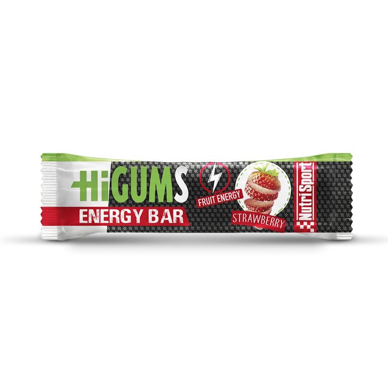 HiGums Energy Bar Strawberry · Nutrisport · 25 gramos