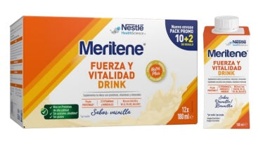 Pack Ahorro Meritene Fuerza y Vitalidad Drink Vainilla · Nestle · 10+2 GRATIS
