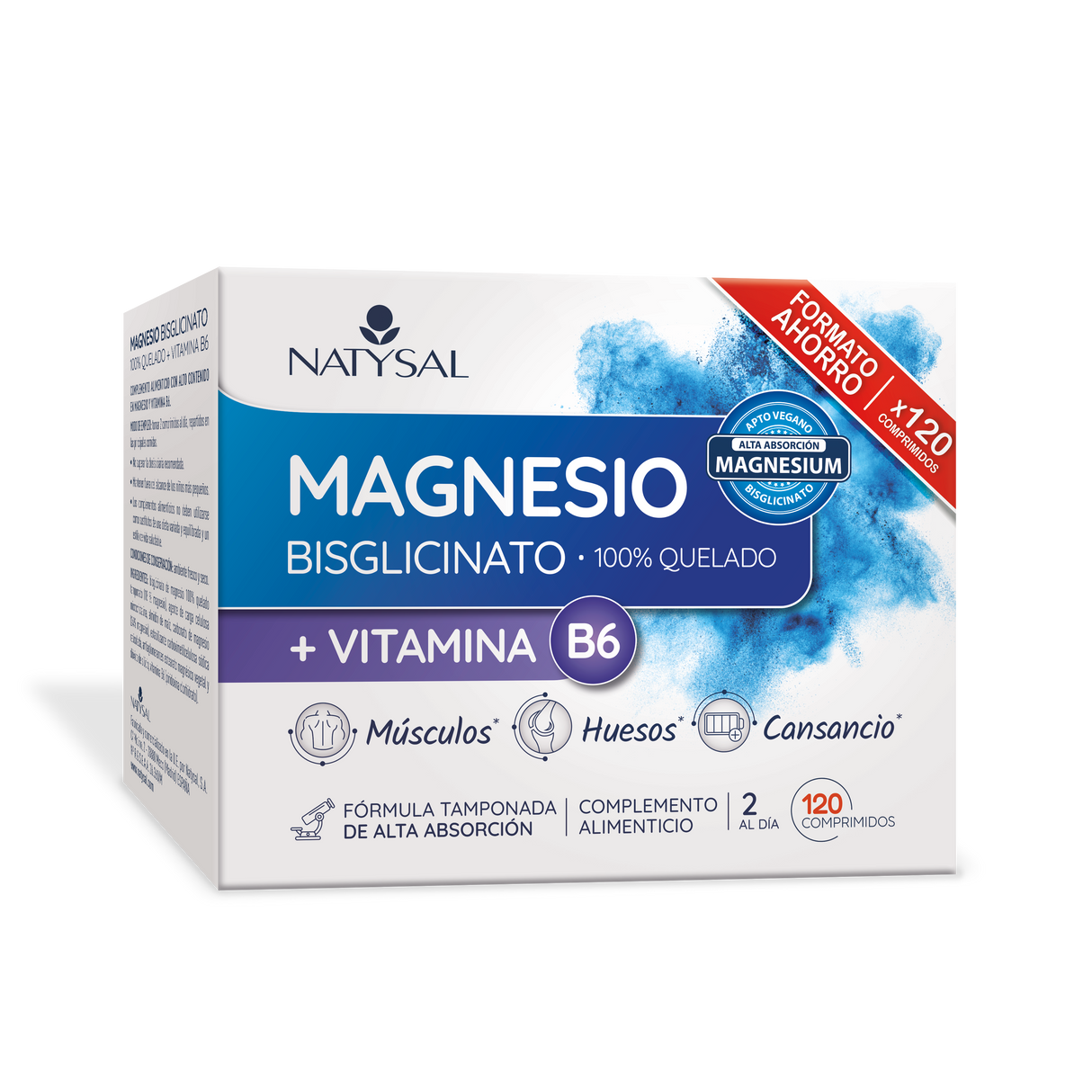Magnesio Bisglicinato + B6 · Natysal · 120 comprimidos