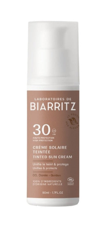 Crema Solar Facial Pigmentada SPF30 - Color Dorado · Laboratoires de Biarritz · 50 ml
