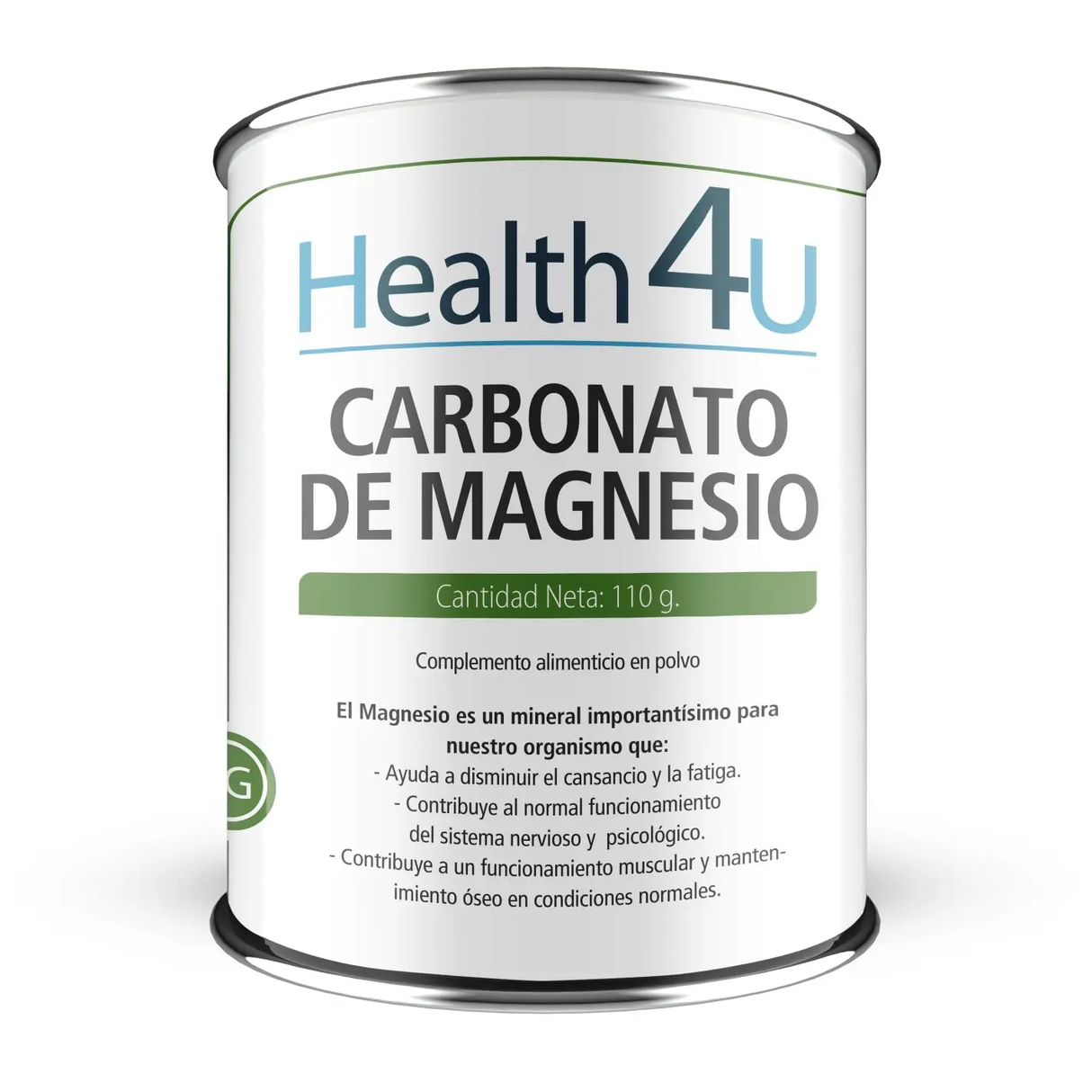 Carbonato de Magnesio · Health4U · 110 gramos