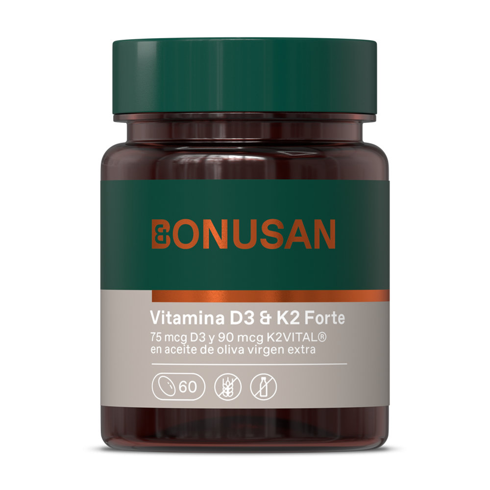 Vitamina D3 & K2 Forte · Bonusan · 60 perlas