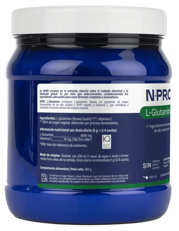 L-Glutamina · NPro Mibiota · 300 gramos
