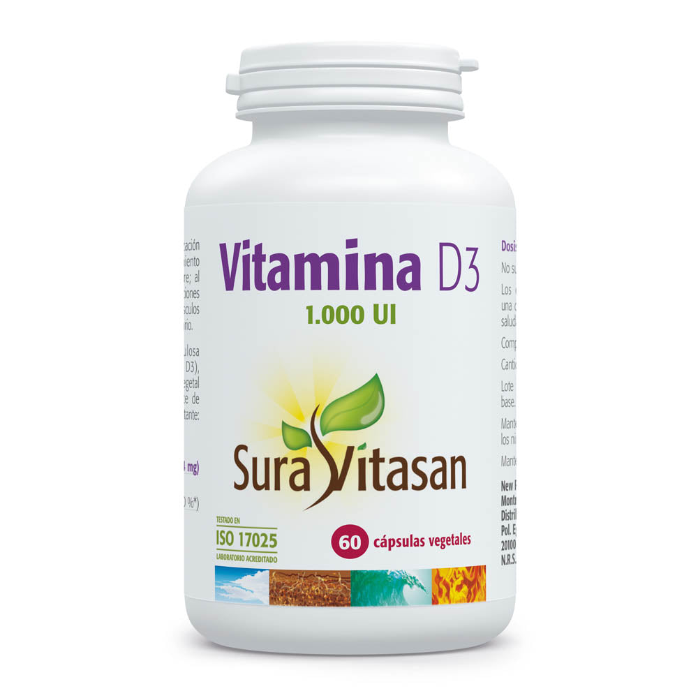 Vitamina D3 1.000 UI · Sura Vitasan · 60 cápsulas