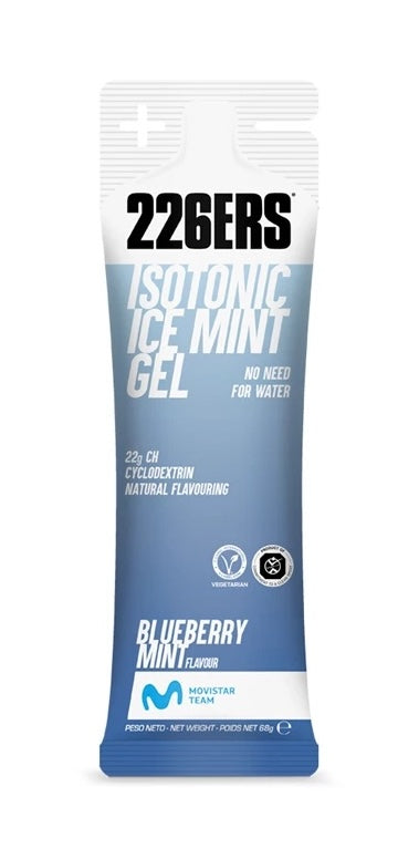 Isotonic Ice Mint Gel: Sabor Menta y Arándanos · 226ERS · 68 gramos