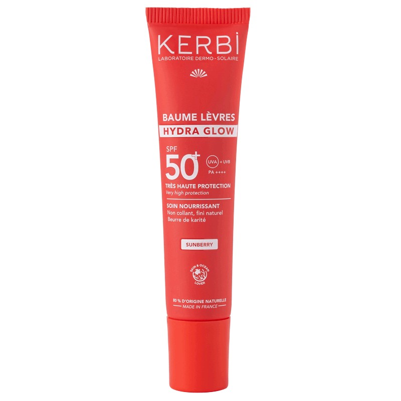 Bálsamo Labial Hydra Glow SPF50 · Kerbi · 15 gramos
