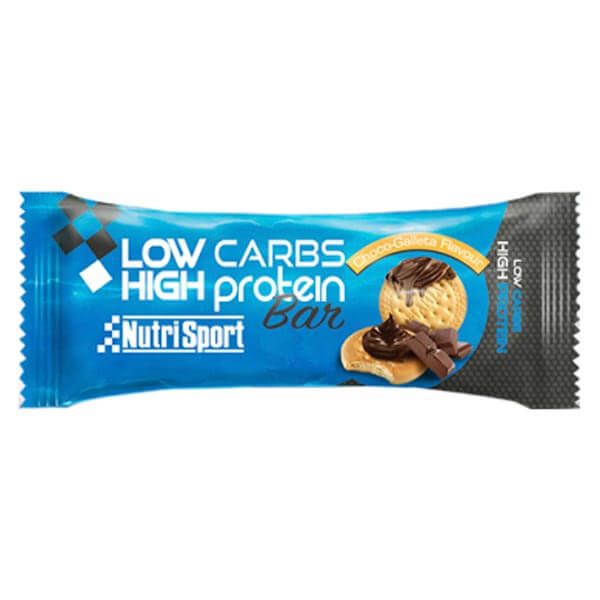 Low Carbs High Protein Bar Choco-Galleta · Nutrisport · 60 gramos