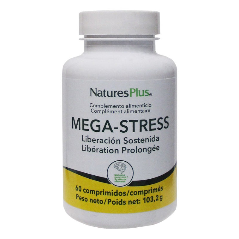 Mega Stress - Liberación Sostenida · Nature's Plus · 60 comprimidos
