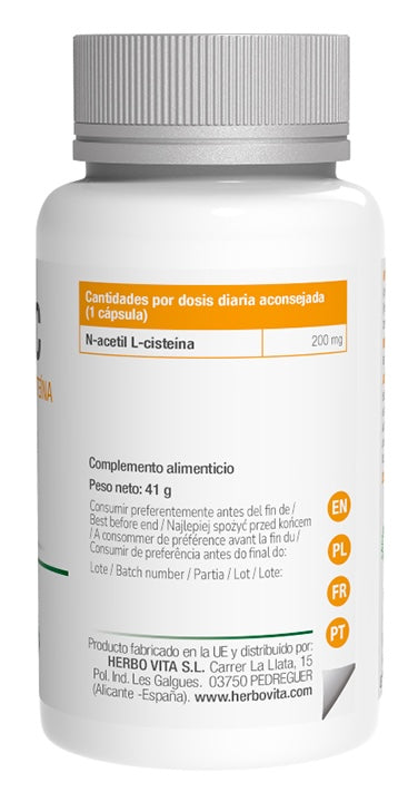 NAC Vegan · Herbovita · 90 cápsulas