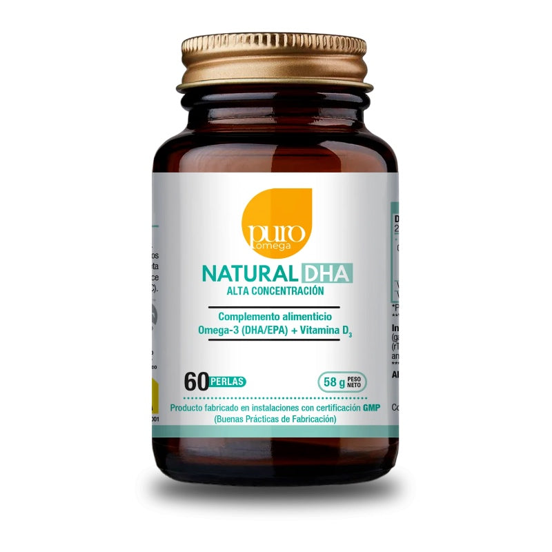 Natural DHA - Alta Concentración · Puro Omega · 60 Perlas