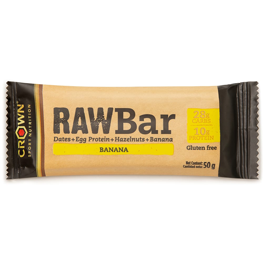 Raw Bar: Sabor Plátano · Crown Sport Nutrition · 50 gramos