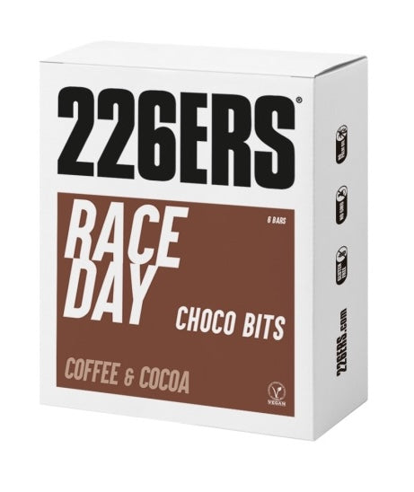 Barrita Energética Race Day Choco Bits: Sabor Café-Choco · 226ERS · 6x40 gramos