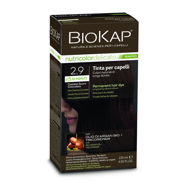 Biokap Nutricolor Delicato Rapid 2.9 Castaño Oscuro Chocolate · Biokap · 135 ml