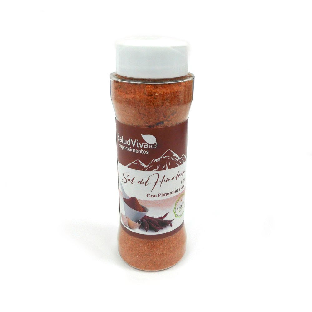 Sal Himalaya Fina con Pimentón y Ajo Eco · Salud Viva · 170 gramos