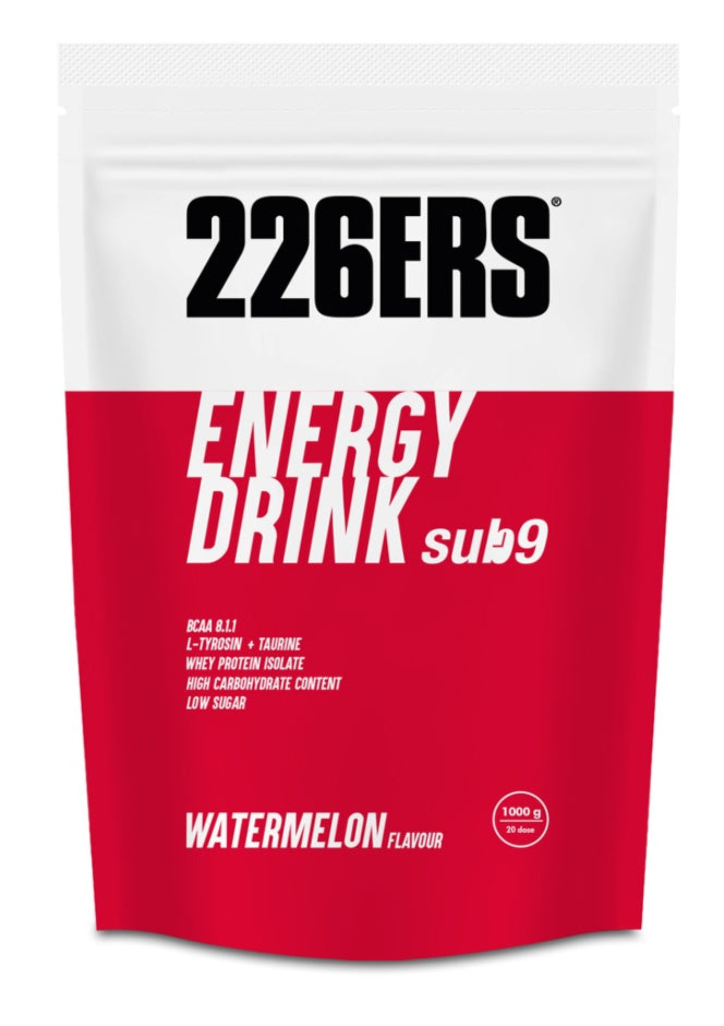 SUB9 Energy Drink: Sabor Sandía · 226ERS · 1 kg