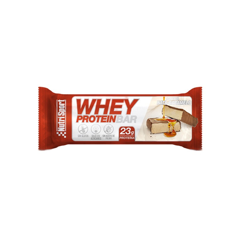 Whey Protein Bar Nata y Caramelo · Nutrisport · 70 gramos