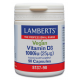 Vitamina D3 1.000 UI Vegana · Lamberts · 90 cápsulas