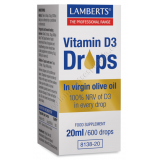 Vitamina D3 en Gotas 200 UI · Lamberts · 20 ml