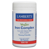 Complejo de Hierro Vegano · Lamberts · 120 comprimidos