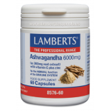 Ashwagandha 6.000 mg · Lamberts · 60 cápsulas