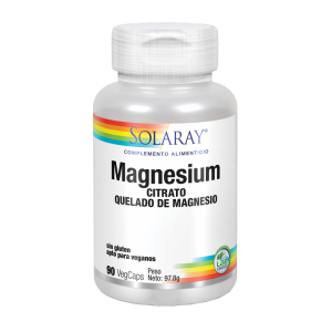 Mantenimiento constante podar Magnesio · Solaray · 90 cápsulas
