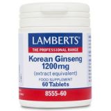 Ginseng Coreano 1.200 mg · Lamberts · 60 comprimidos