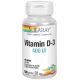 Vitamina D3 400 UI · Solaray · 120 perlas