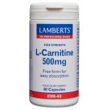L-Carnitina 500 mg · Lamberts · 60 cápsulas