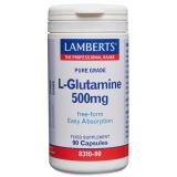 L-Glutamina 500 mg · Lamberts · 90 cápsulas
